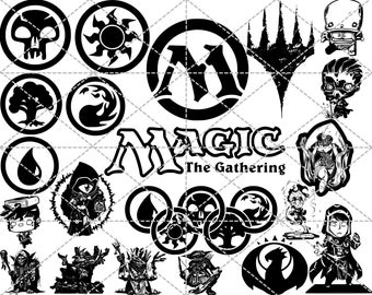 MTG SVG Bundle | 21Files – Mana Symbols, Fantasy Icons Designs | PNG + Vector | Instant Download | Vector Cricut