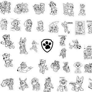 Held Welpe SVG Bundle | 46 Dateien - Niedliche Rettungshundedateien Mehr PNG + SVG | Sofort Download für Cricut und Silhouette