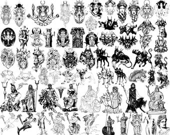 SVG File. 69 Greek Mythology Gods Hecate Moon Goddess Cerberus Hades Hermes Athena Pluto Mercury Mega Pack Laser HD Art Cricut Vector Bundle