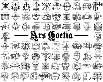 SVG File. 73 Ars Goetia Demon Satanic Symbols Witchcraft Demonology Lucifer Belzebuth Behemoth Occult Gothic Laser Art Cricut PNG Bundle HD
