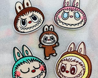 Labubu Iron On Embroidered Fabric Patch Iron On Patch Crafts Diy