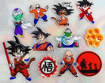 Dragon Boy Ball Embroidered Fabric Patch Iron On Patch Crafts Diy Anime Japanese Animation