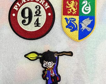 Wizard boy Harry Magic Potter Iron On Embroidered Fabric Patch Iron On Patch Crafts Diy