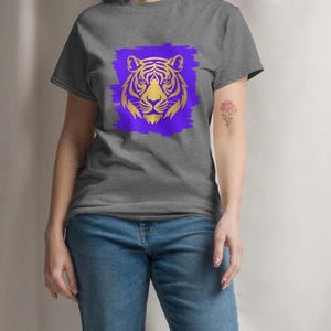 Purple and Gold Tigers Shirt, Cute Louisiana Shirt, mardi gras shirt, Tigers Game Day, Football,Baton Rouge Shirt, lsu football