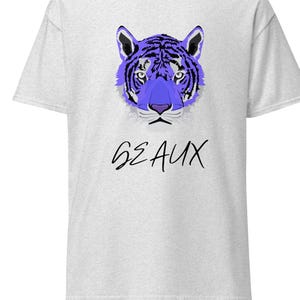 geaux tigers, washable tshirts, Cute Louisiana Shirt, mardi gras shirt, Tigers Game Day, Football,Baton Rouge Shirt,Fan Shirt, play neck