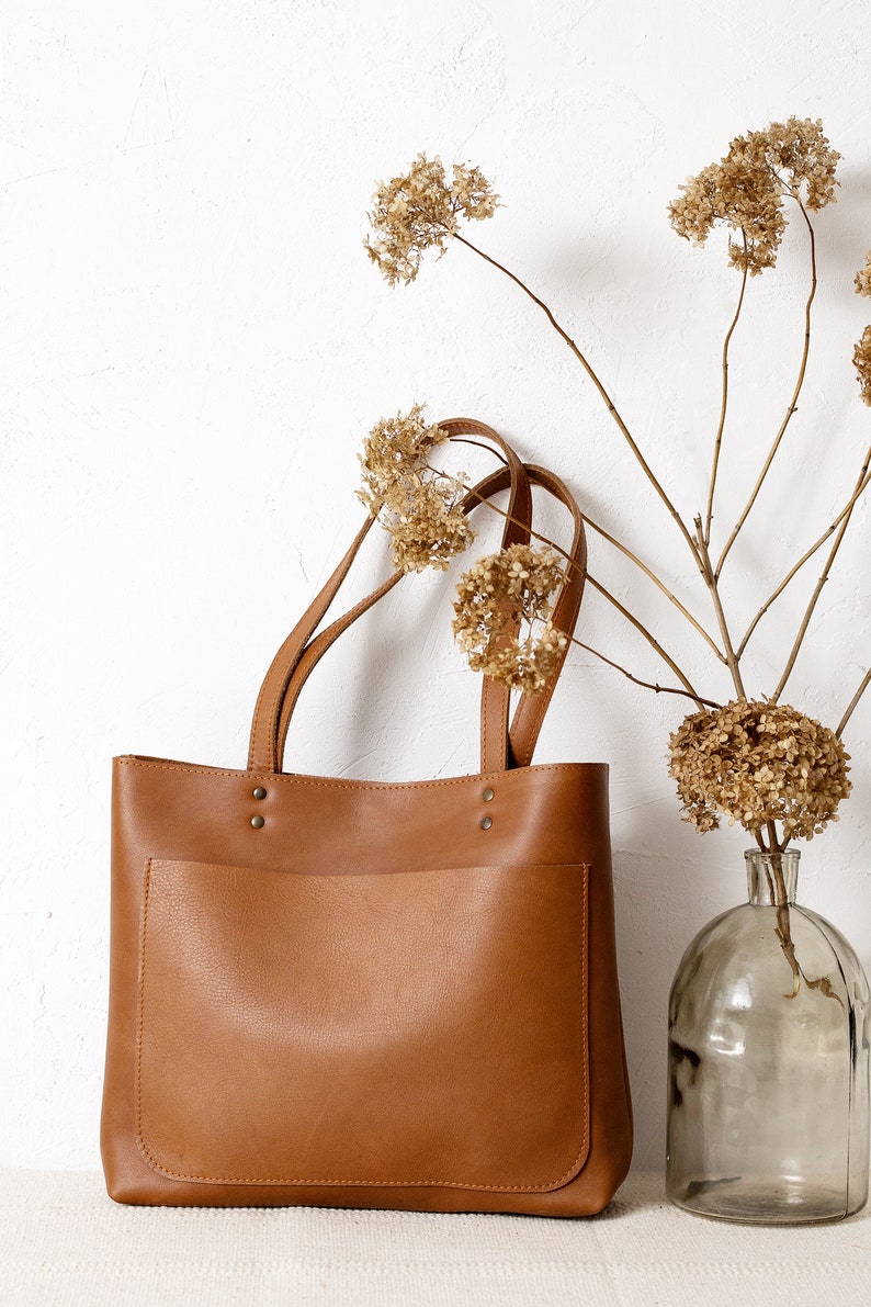 Medium Cognac Leather Tote bag No LPB-32001