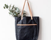 Xmas SALE Large Waxed Canvas Tote bag No.Tw- 1071
