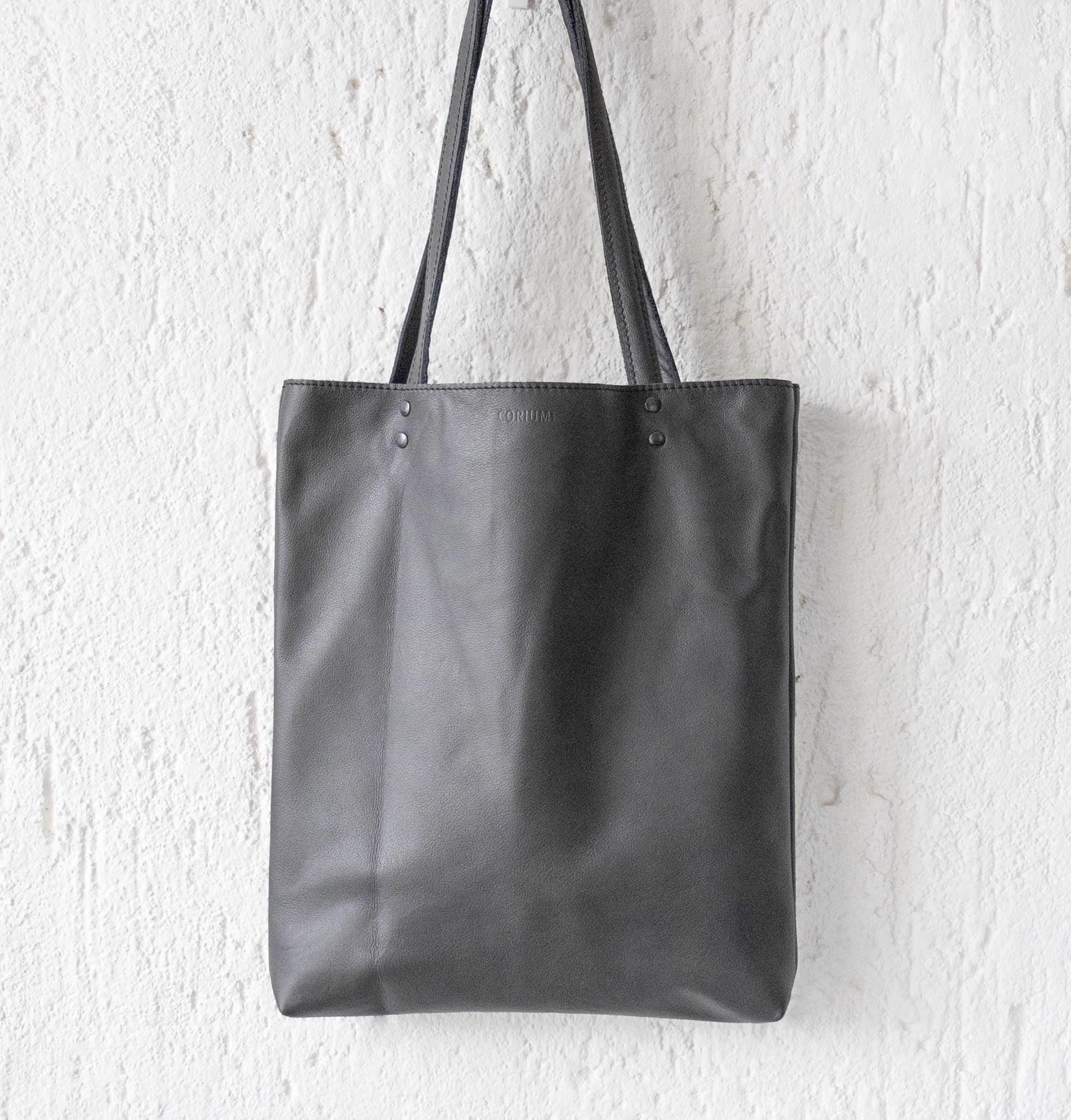 Grey Color leather Tote Bag, Genuine Leather Bag No. LPB-2034