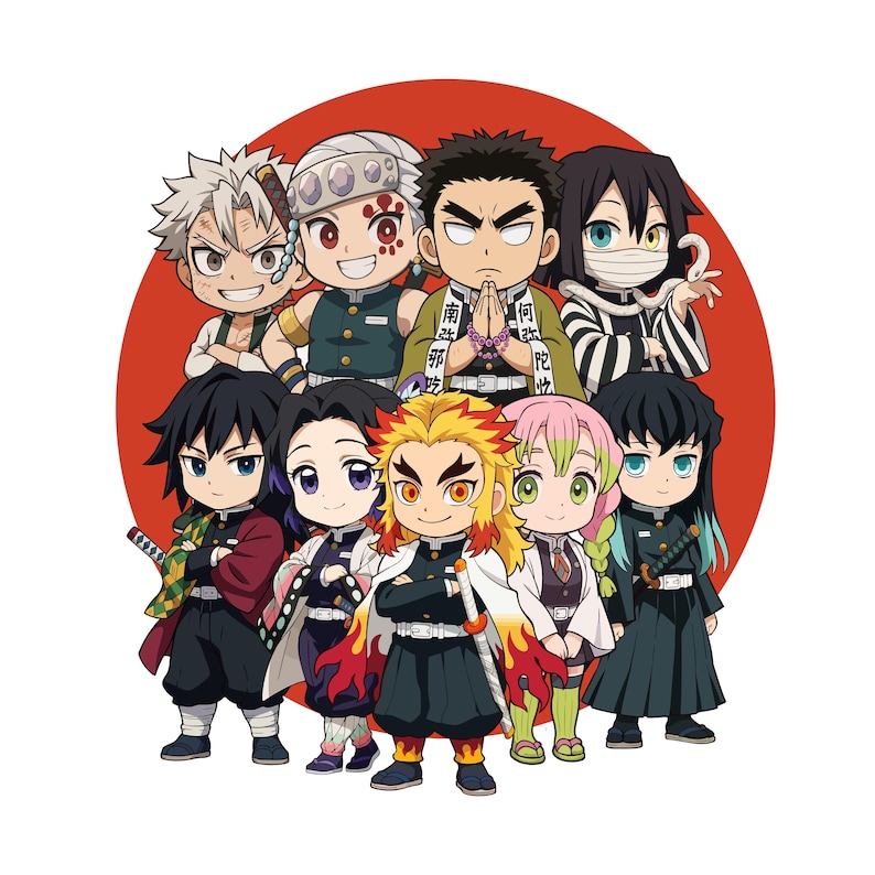 Demon Slayer Chibi Characters Bundle Digital Download Character Anime
