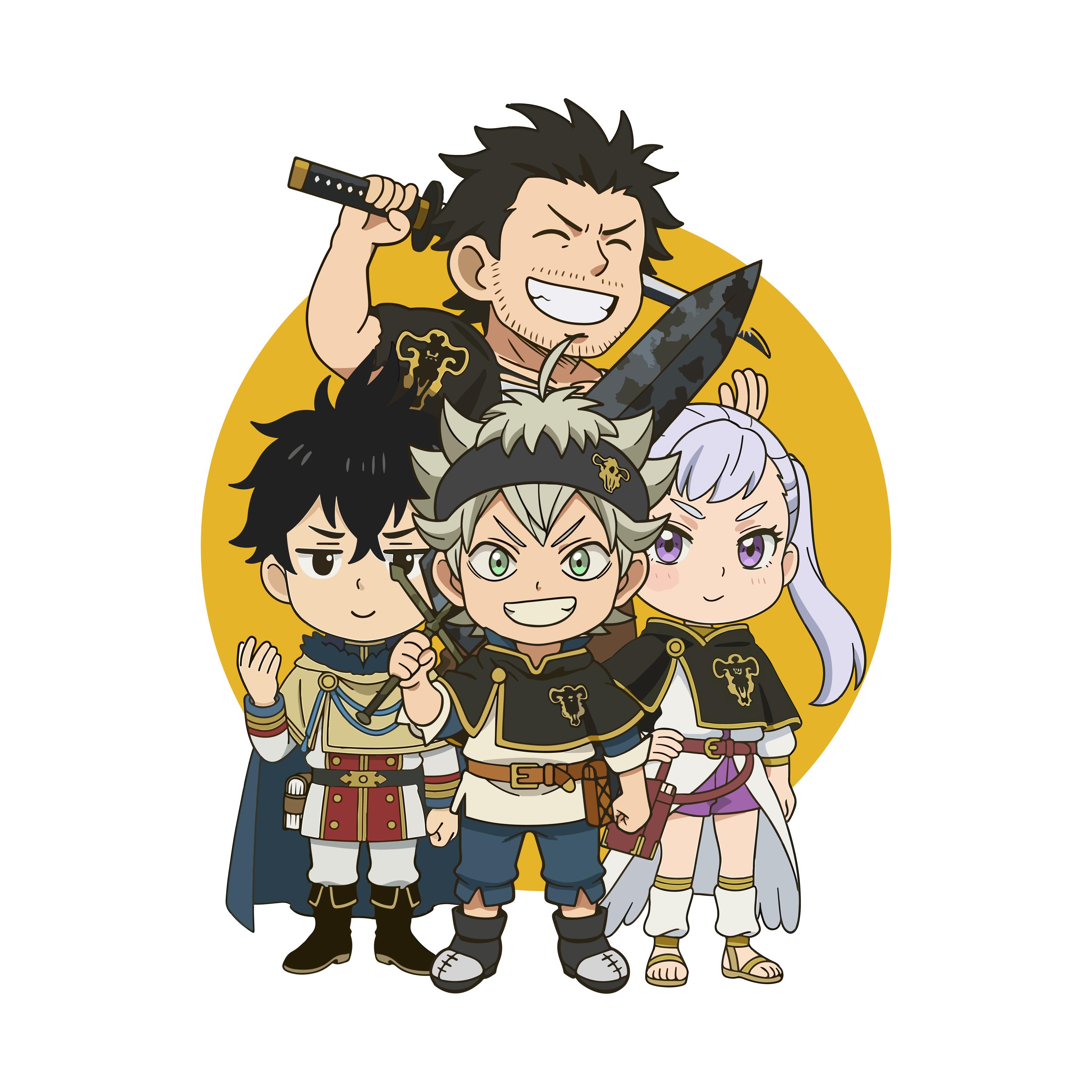 Black Clover Chibi Characters: Anime Clipart Bundle (SVG, PNG, EPS Digital Download