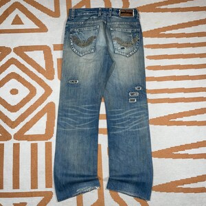 Osaka Big Train 00s Japanese Embroidered/Patched Denim Jeans 30x31