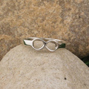 Infinity Sterling Silver Ring - Dainty Minimalist Promise Ring - Infinity Symbol Jewelry - Handmade Gift Her - Eternal Love Ring For Gift