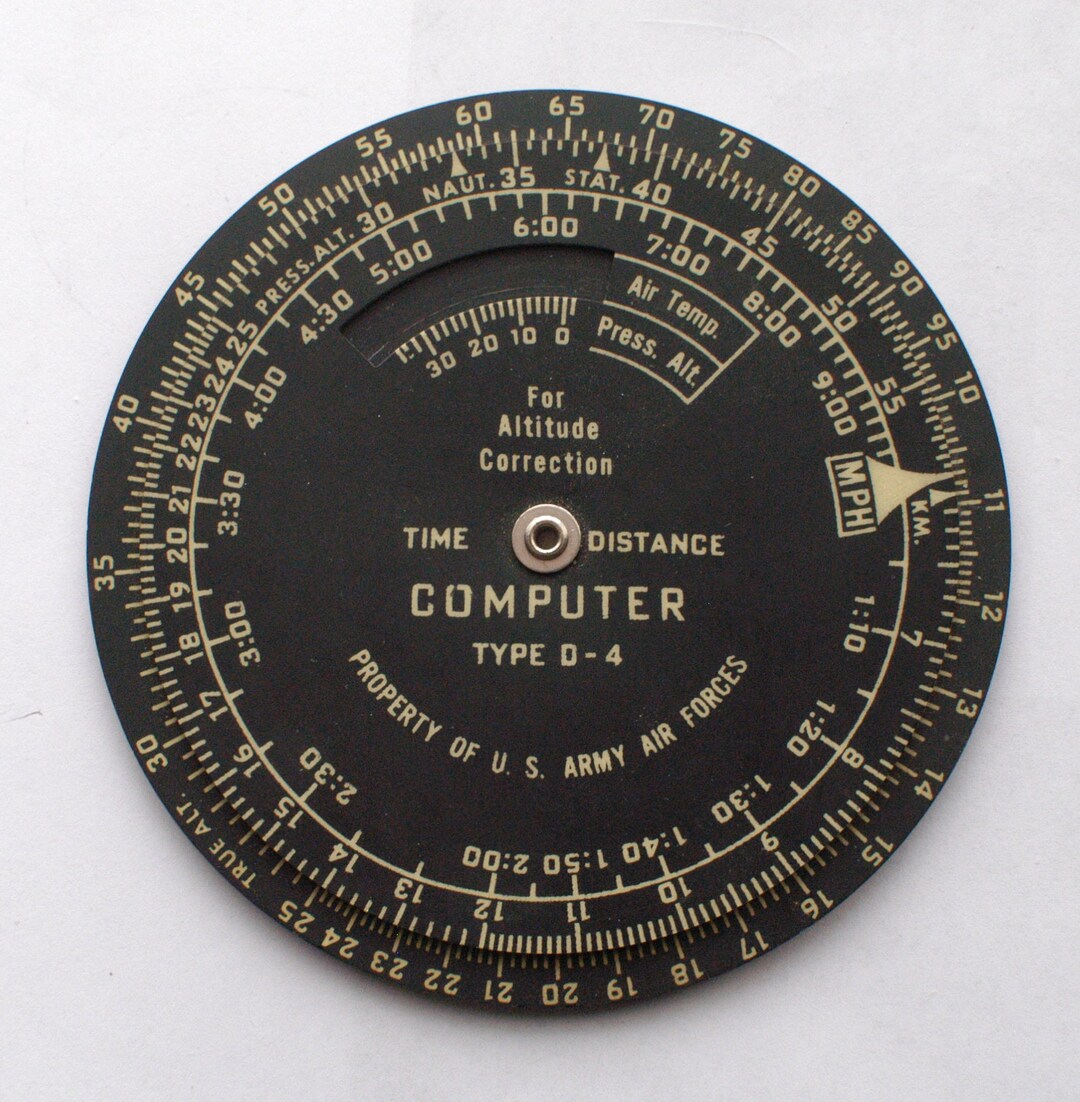 Time Distance COMPUTER Type D-4 Circular Calculator for U.S. Army - Etsy