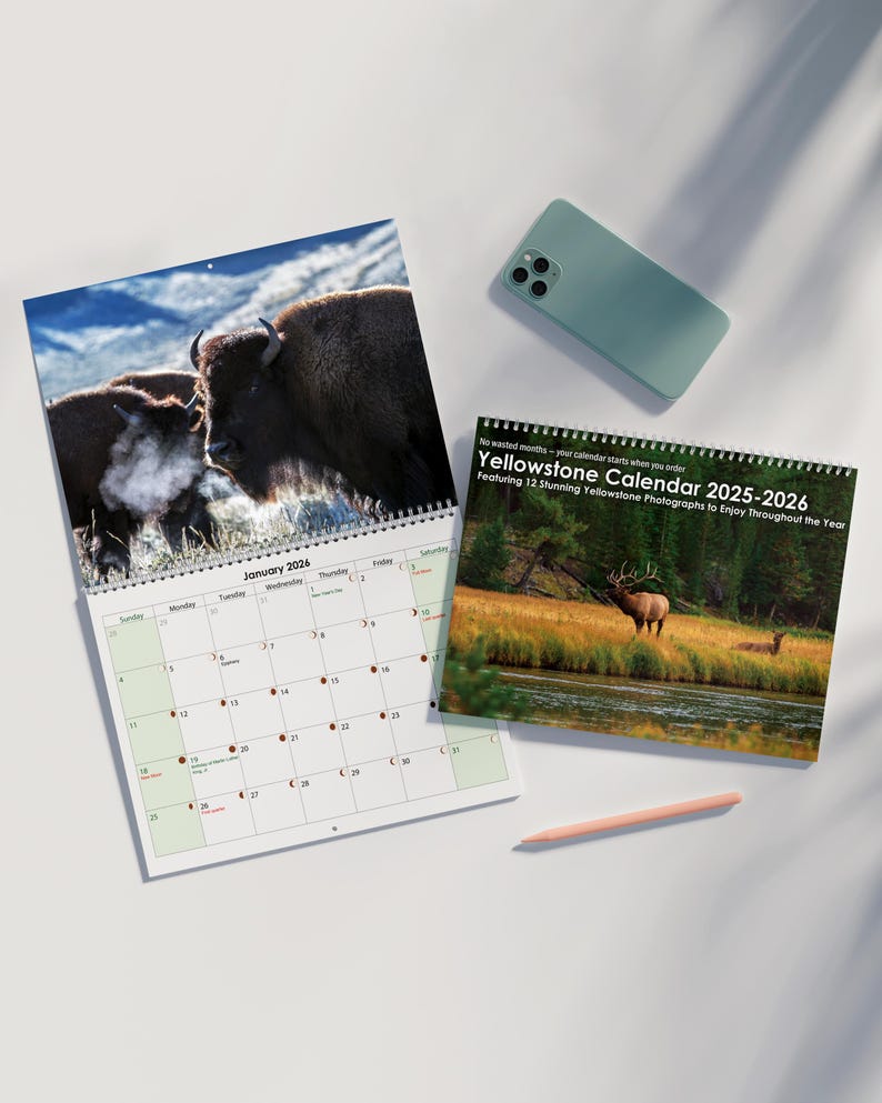 Yellowstone Calendar 2026 | Wall Calendar Featuring Stunning