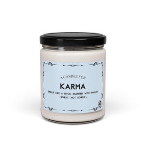 Scented Soy Candle for Karma - Aromatic Gift, Home Decor, Relaxation, Unique Candle, Eco-Friendly Soy Wax