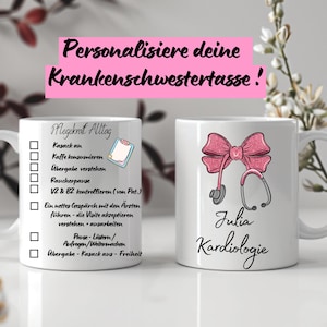 Funny Nurse Mug: Custom Checklist Coffee Cup, Nursing Gift