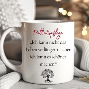 Palliativ Tasse mit Spruch, Geschenk für Pflegekräfte , Pflege mit viel Herz , Hopizarbeit