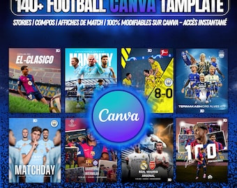 PACK CANVA FOOTBALL – 135+ Templates Professionnels