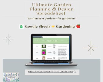 Ultieme tuinplanner-spreadsheet: interactieve Google Spreadsheets (digitale download)