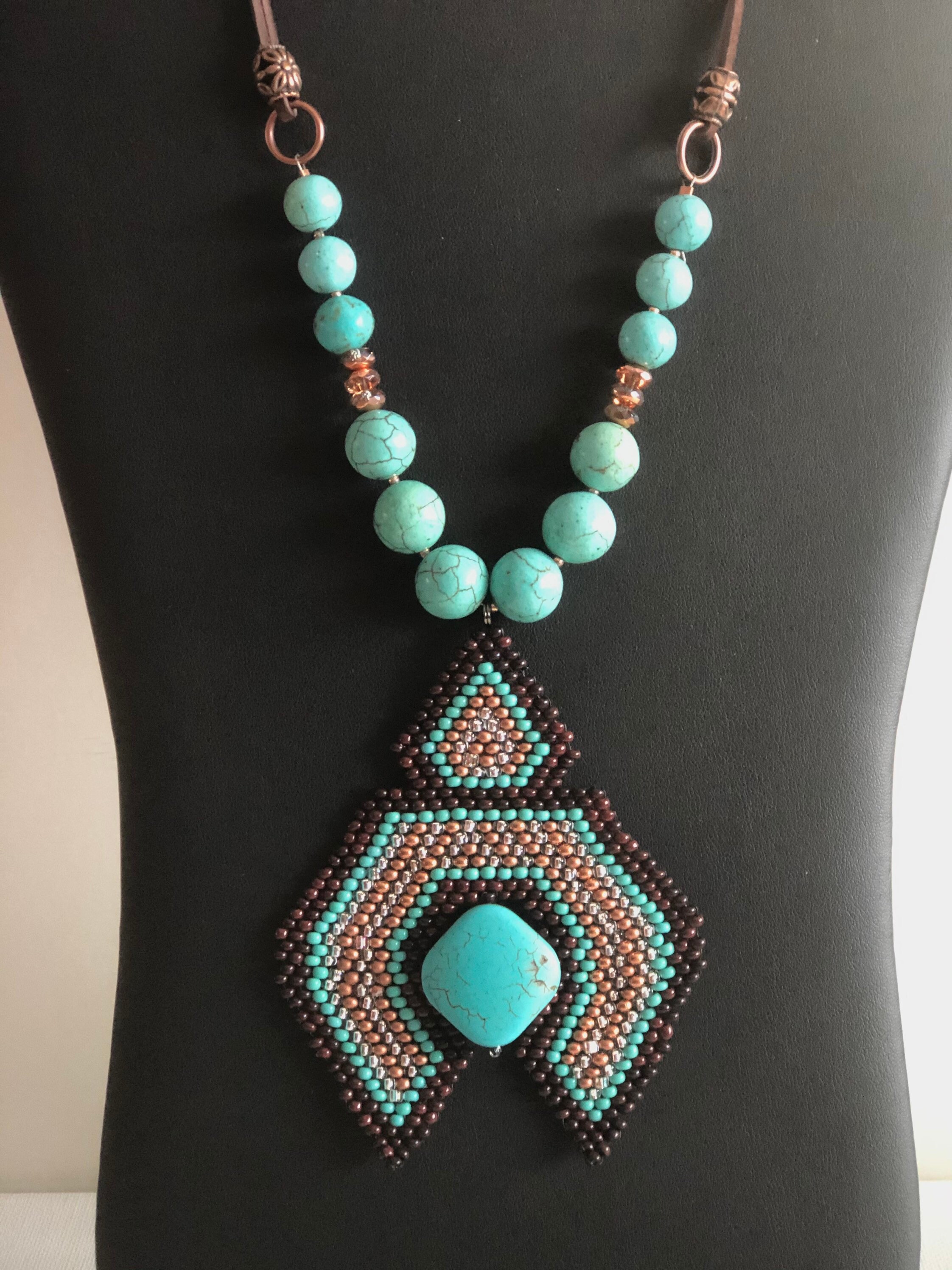 Turquoise Necklace Gemstone Necklace Naja Jewelry Naja Etsy