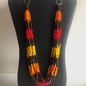 Cowgirl Necklace, Western Necklace,Beaded Necklace, Multi-strand Necklace, Boho Necklace, Tribal Necklace