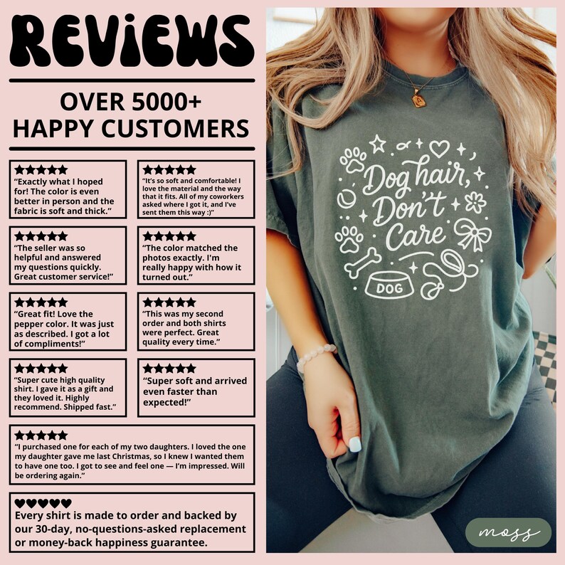 Dog Hair Dont Care Graphic Tee, Funny Pet Lover Shirt, Dog Owner Gift, Casual Wear, Unisex Casual Tee, Over 5000 Happy Customers