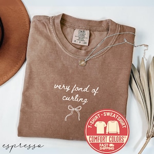 Comfort Colors® Curling Shirt, Very Fond Of Curling T-Shirt, Curling Sweatshirt, Curling Lover Tee, Curling Fan Gift Tshirt, Funny Sport