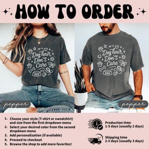 Funny Dog Hair Don't Care Shirt, Pet Lover Gift, Cute Graphic Tee, Dog Mom Shirt, Dog Dad Shirt, Dog Lover Shirt for Men and Women
