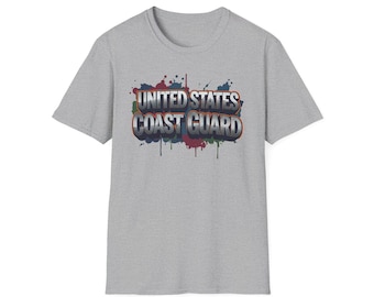United States Coast Guard Shirt | USCG Urban Paint Splash Tee | Coastie Gift, Veteran T-Shirt, Military Apparel, Semper Paratus