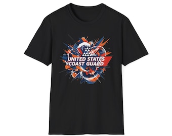 US Coast Guard T-Shirt | Modern Art Graphic Tee