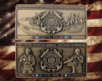 U.S. Coast Guard United States of America 250 Years of Freedom 1776-2026 Challenge Coin