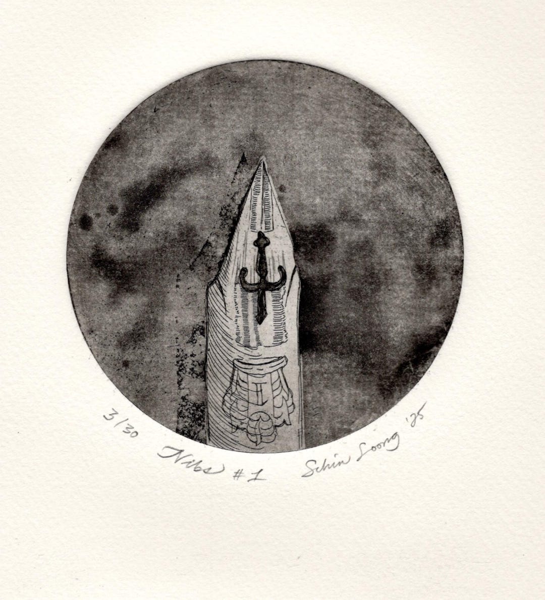 Nibs Calligraphy Intaglio Fine Art Print - Etsy