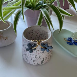Handmade polymer clay and steel earrings