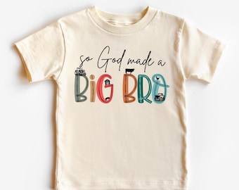 Big Brother Farm Shirt: Tractor Toddler Tee (Baby Announcement)