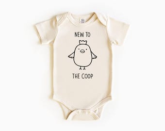 New to the Coop Baby Bodysuit: Cute Chicken Design for Newborns