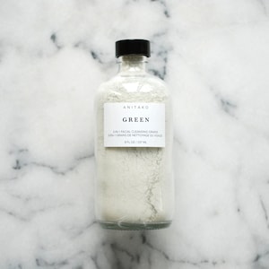 G R E E N - Facial Cleansing Grains, Soap Free Mild Cleanser, Gentle Exfoliating, Detox Mask