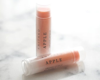 A P P L E Lip Balm Duo - Comforting Essential Oil Scented, Organic Lip Balm, Natural Lip Balm