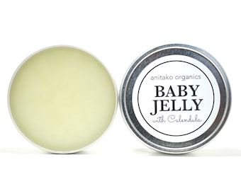 Baby Jelly - Arricchito con calendula, balsamo per pannolini biologico, unguento multiuso, senza petrolio, senza profumo, completamente naturale
