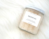 S E N S U A L - Dead Sea Salt Soak, Scented with Cedar Wood, Ylang Ylang, Cajeput and Lemon Oil, Bath Salt, Vegan Spa