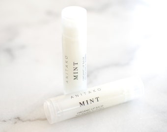 M I N T Lip Balm Duo - Fresh Mint Oil Scented, Organic Lip Balm, Natural Lip Balm