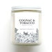 COGNAC & TOBACCO - Perfumed Soy Candle, Vegan, Natural Home Fragrance
