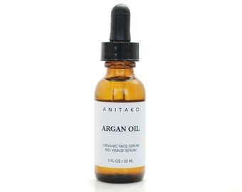 ARGANÖL - Bio-Gesichtsserum, Natürliches Gesichtsöl, Arganöl und Sanddornöl aus Marokko, Vegan, für empfindliche Haut, ohne Duft