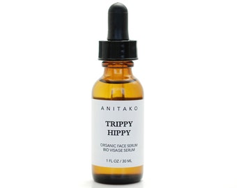 TRIPPY HIPPY - Organic Face Serum, Natural Facial Oil, Patchouli, Rosemary and Clary Sage Oil, Vegan