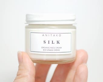 S I L K - Organic Face Cream, Silk Peptide Moisturizer for All Skin Types
