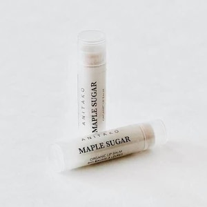 MAPLE SUGAR Lippenbalsam Duo - Kanadischer Ahornsirup und Premium Lippenaromaöl hinzugefügt, Bio-Lippenbalsam, natürlicher Lippenbalsam