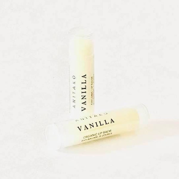 V A N I L L A Lip Balm Duo - Sweet Vanilla Extract Scented, Organic Lip Balm, Natural Lip Balm
