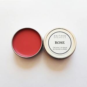 R O S E - Bulgarian Rose Otto Scented, Organic Lip Balm, Natural Lip Balm