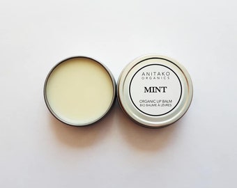 M I N T - Fresh Mint Oil Scented, Organic Lip Balm, Natural Lip Balm