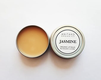 J A S M I N E - Jasmine Sambac Absolute Scented, Organic Lip Balm, Natural Lip Balm