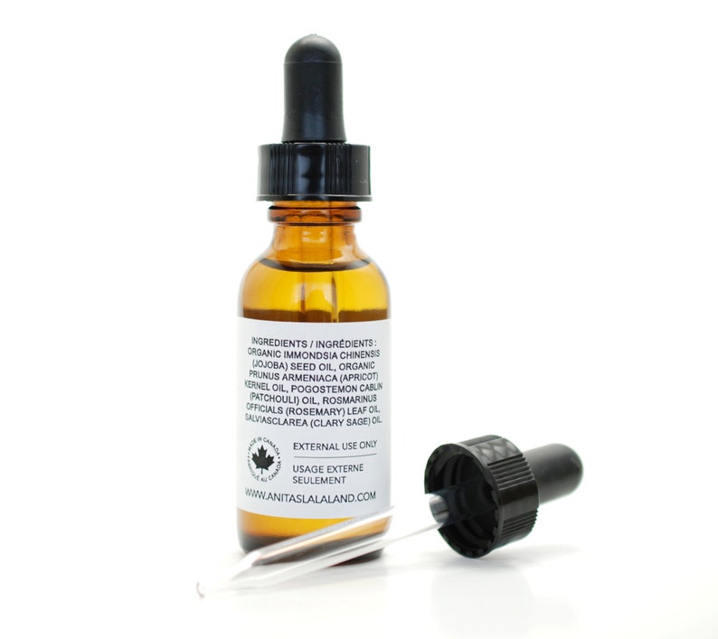 CALMING Organic Face Serum, Natural Face Oil, Lavender, Manuka, Rose, Vetiver and Spikenard Oil, Vegan image 2